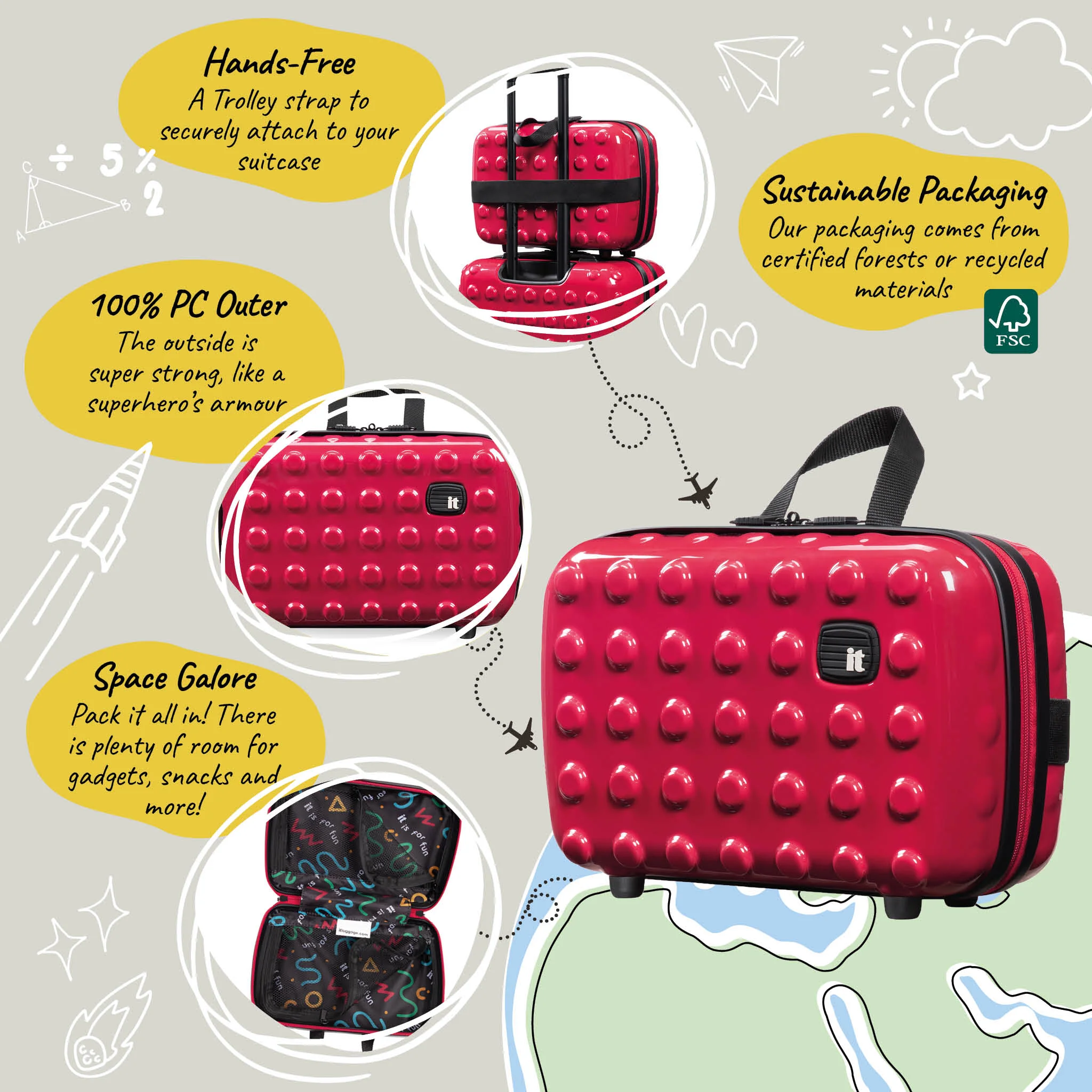 Bobble Bloc - Kids Handheld Travel Case (True Red) - Image 10
