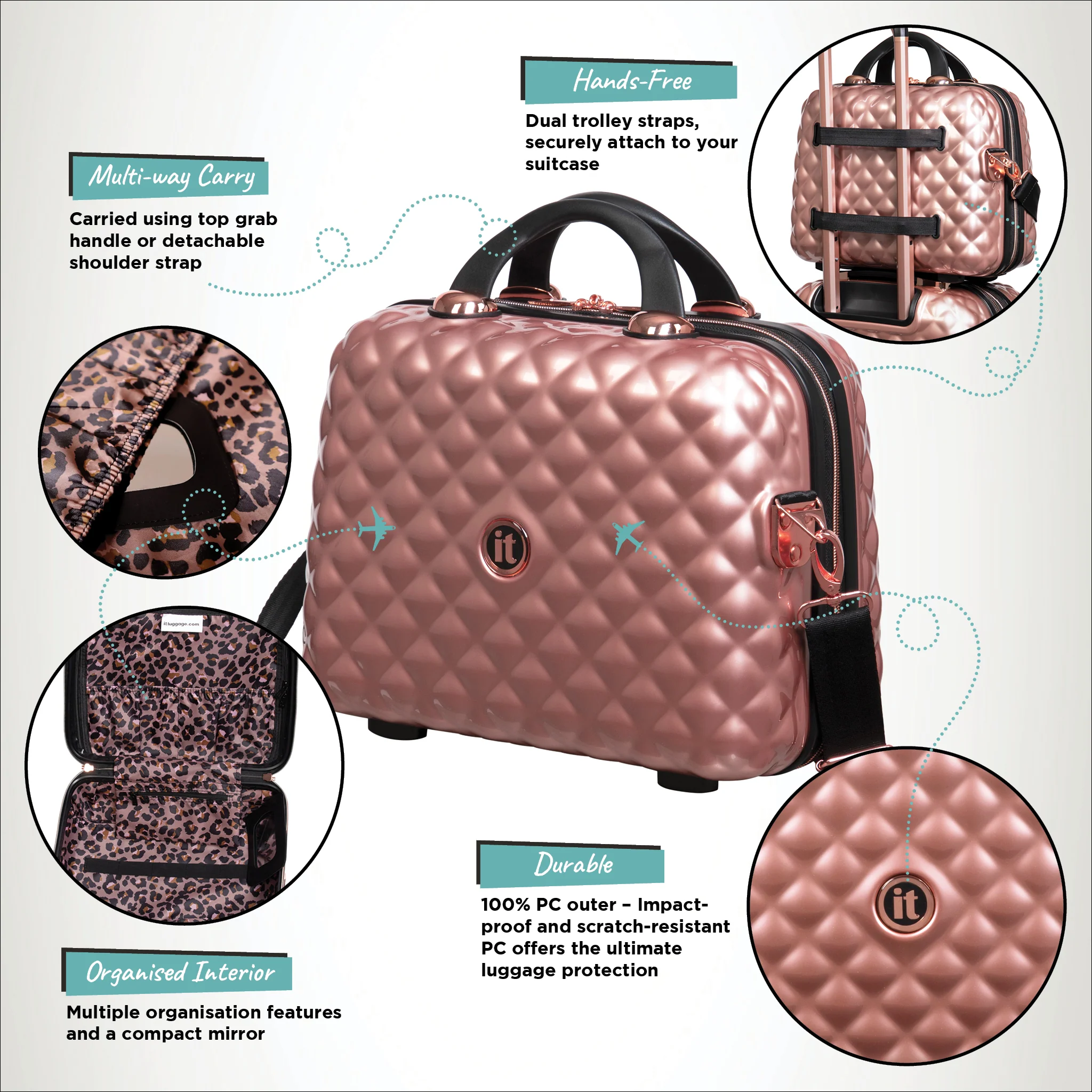 Glitzy - Vanity Case (Metallic Rose Gold) - Image 10