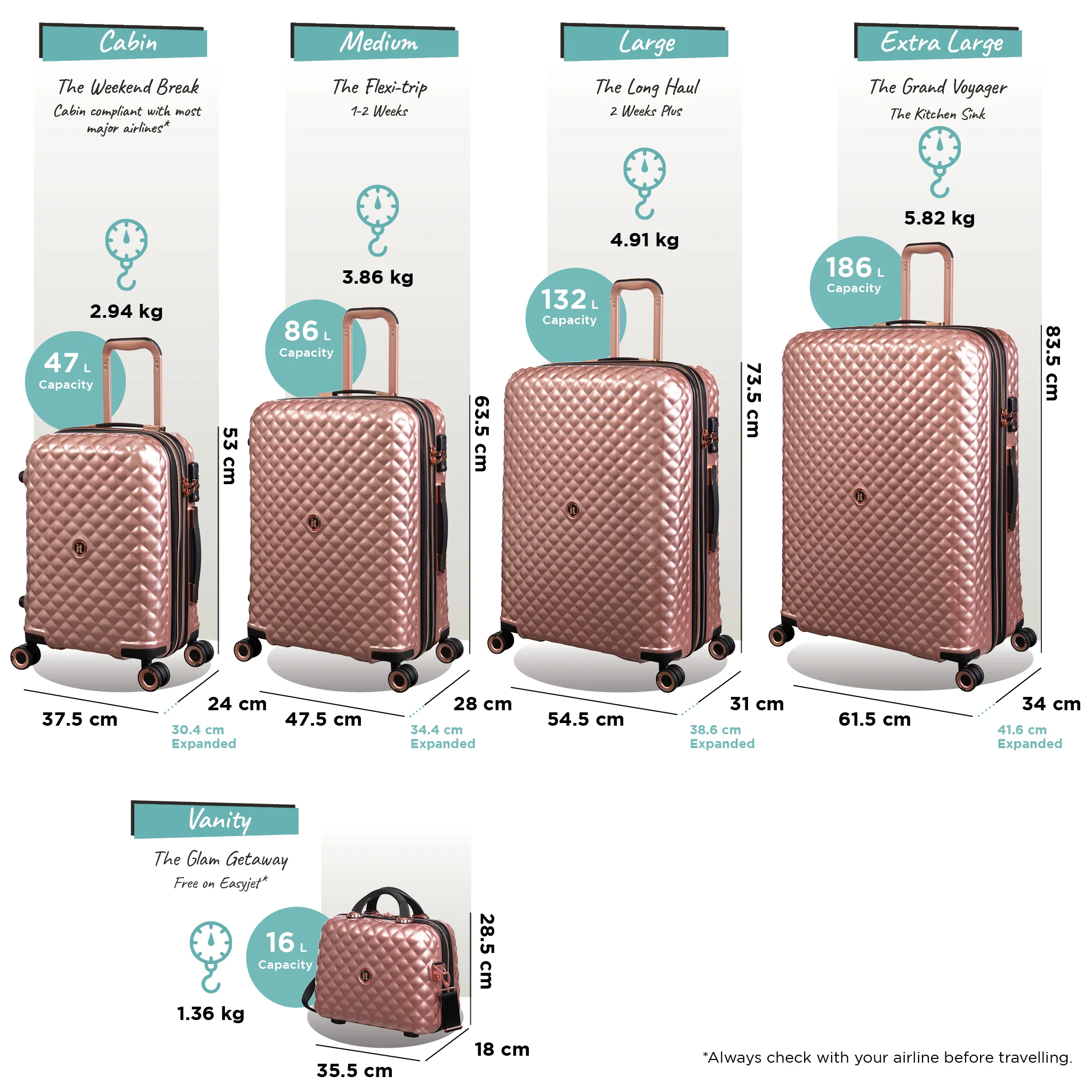 Glitzy - 5pc Set (Metallic Rose Gold) - Image 24