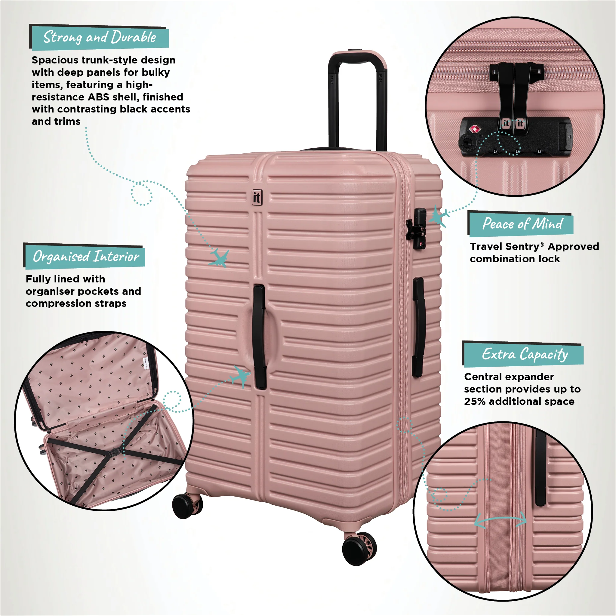 Jumbo Trunk - 3pc Set (Misty Rose) - Image 17