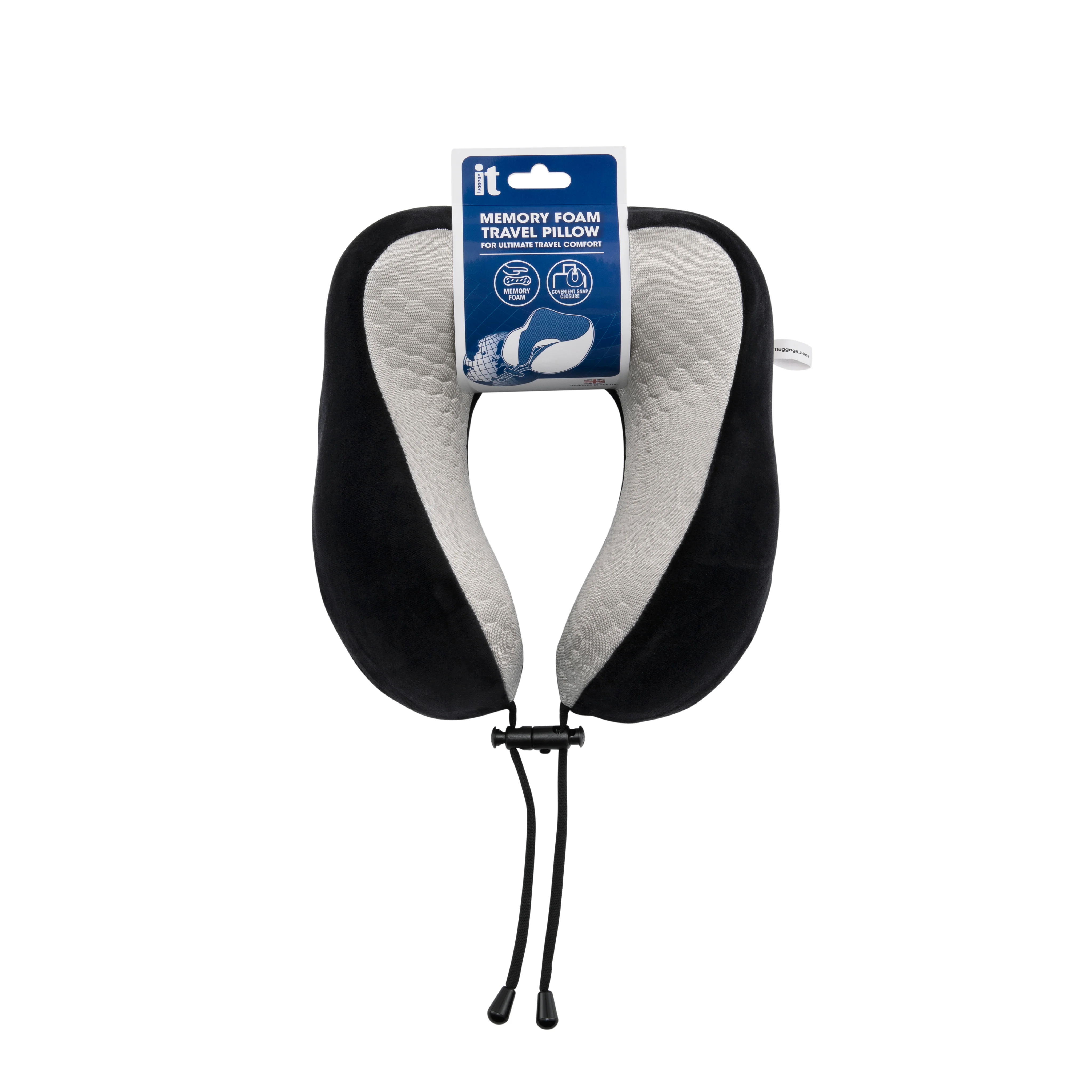 Memory Foam Travel Neck Pillow (Black) - Image 3