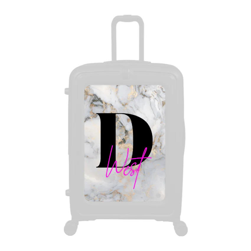 Modify - Personalised Panel (Grey Gold Marble - Letter & Name)