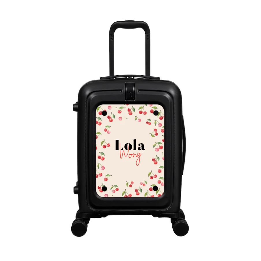 Modify - Suitcase with Personalised Panel (Cherries - Double Name) - Image 2