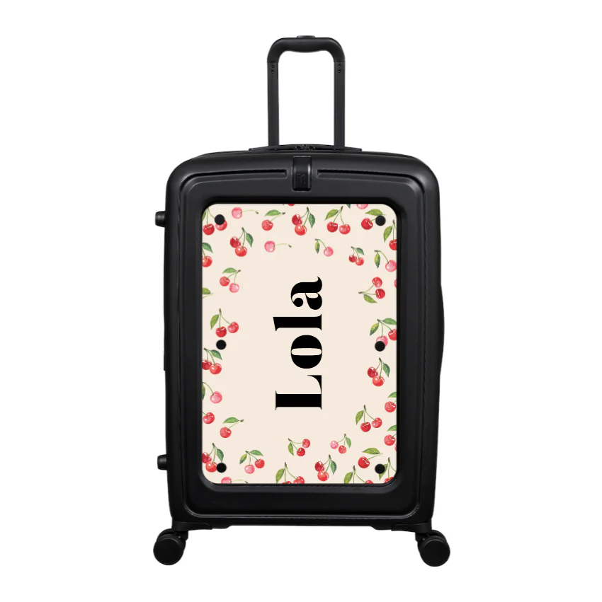 Modify - Suitcase with Personalised Panel (Cherries - Side Name)