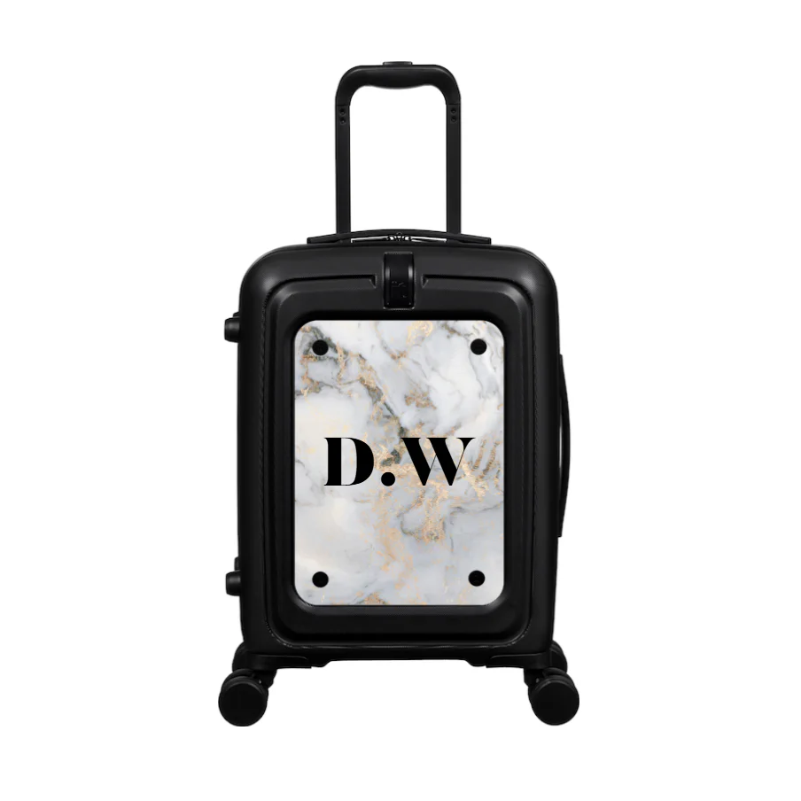 Modify - Suitcase with Personalised Panel (Grey Gold Marble - Initials) - Image 2