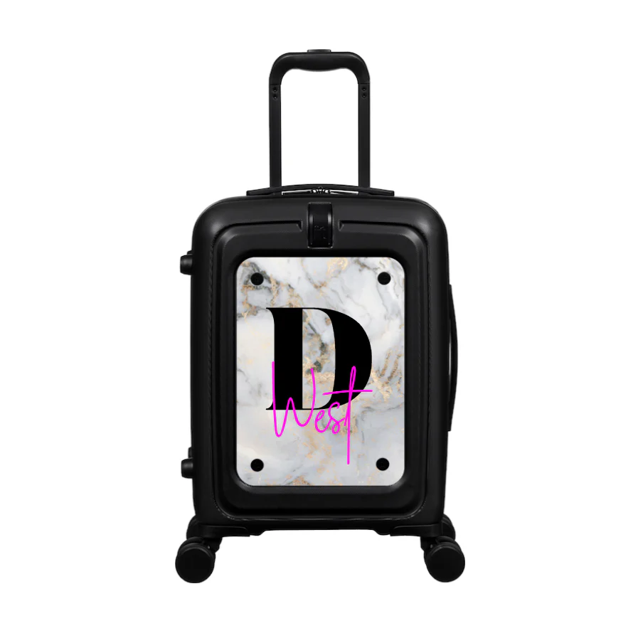 Modify - Suitcase with Personalised Panel (Grey Gold Marble - Letter & Name) - Image 2