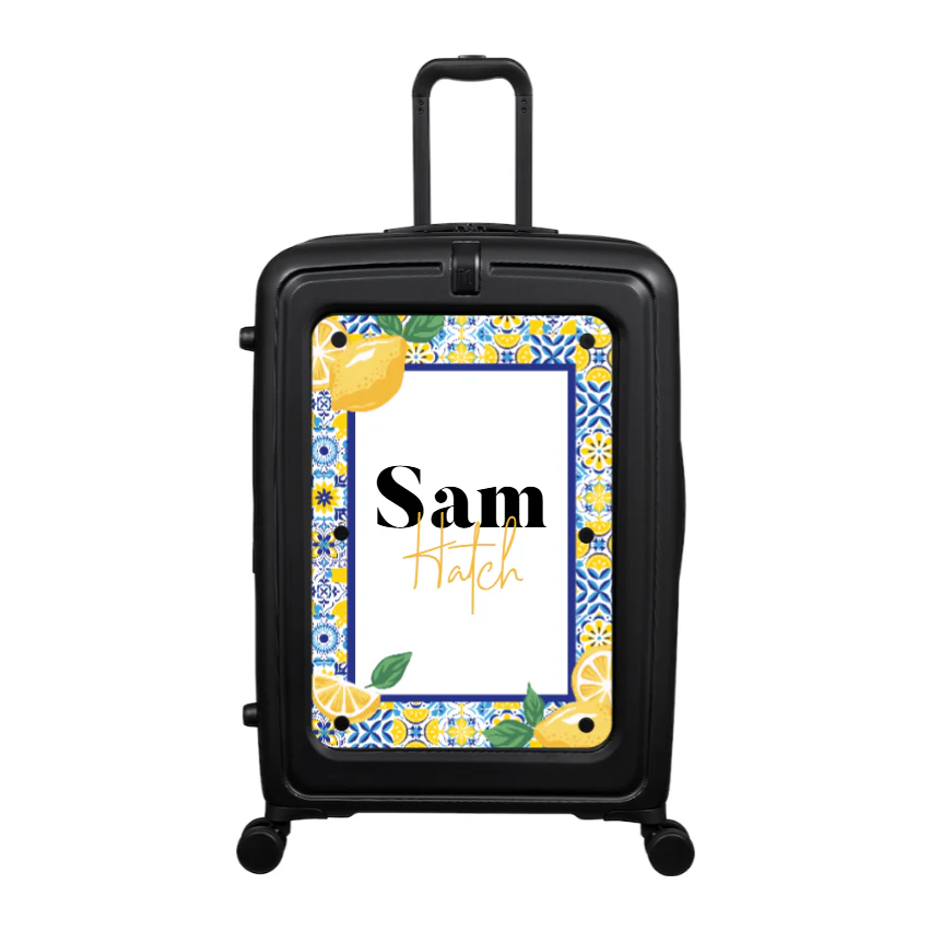 Modify - Suitcase with Personalised Panel (Italian Lemons - Double Name)