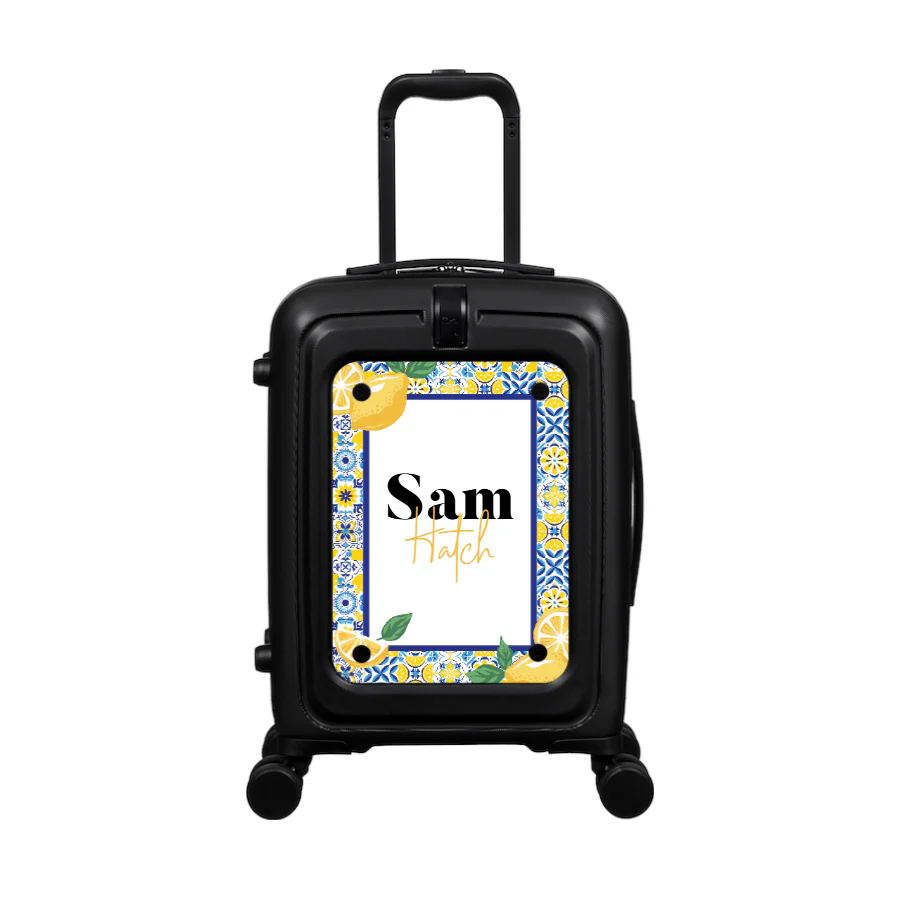 Modify - Suitcase with Personalised Panel (Italian Lemons - Double Name) - Image 2