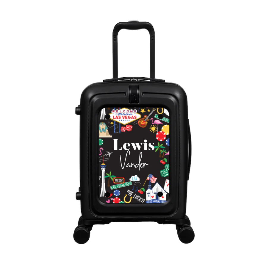 Modify - Suitcase with Personalised Panel (Las Vegas Border - Double Name) - Image 2