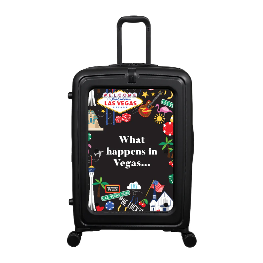 Modify - Suitcase with Personalised Panel (Las Vegas Border - Quote)