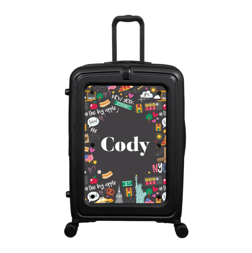 Modify - Suitcase with Personalised Panel (New York Border - Name)