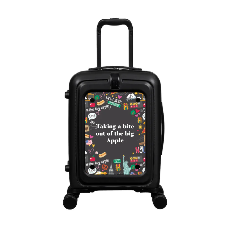 Modify - Suitcase with Personalised Panel (New York Border - Quote) - Image 2