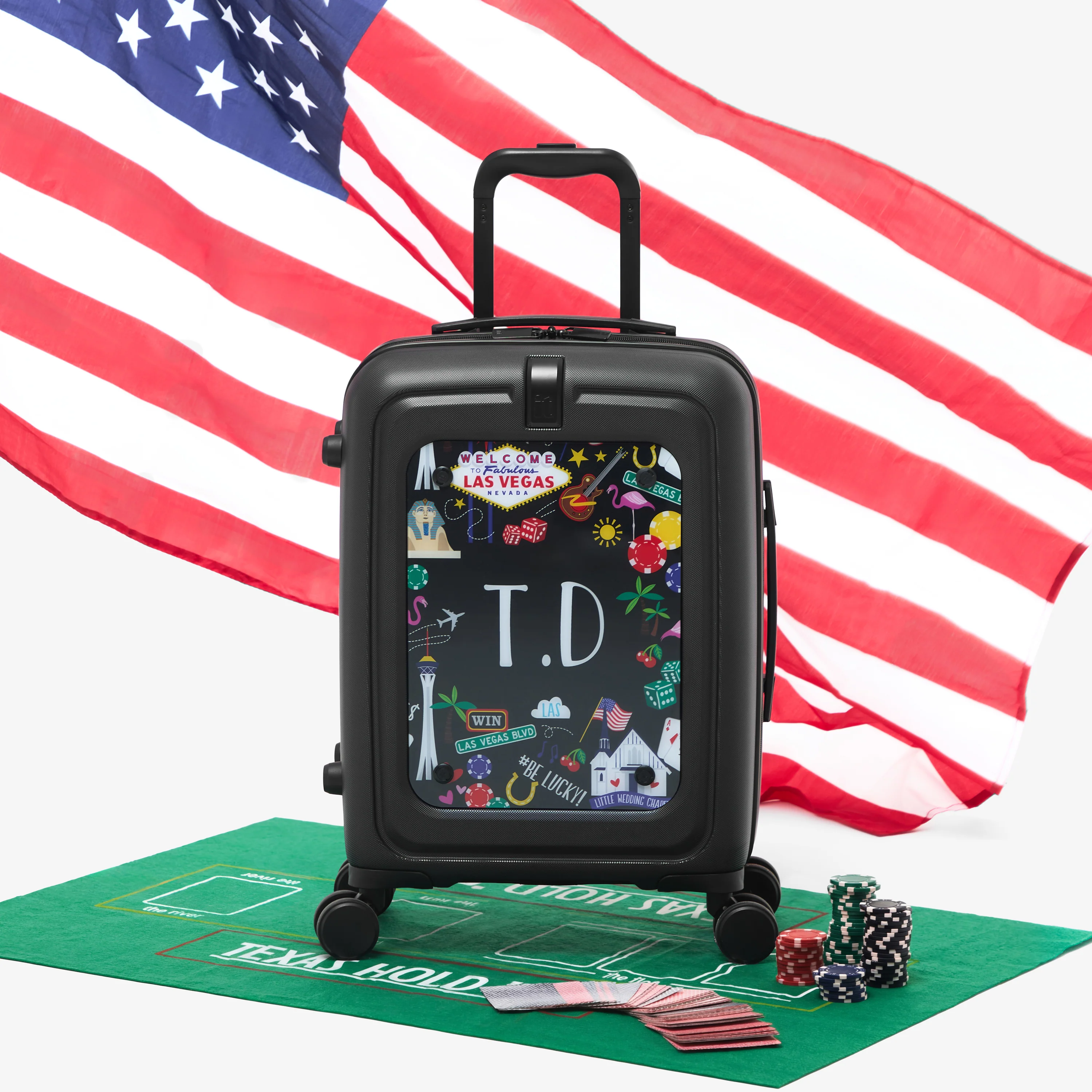 Modify - Suitcase with Personalised Panel (Colour Strip - Initials) - Image 7