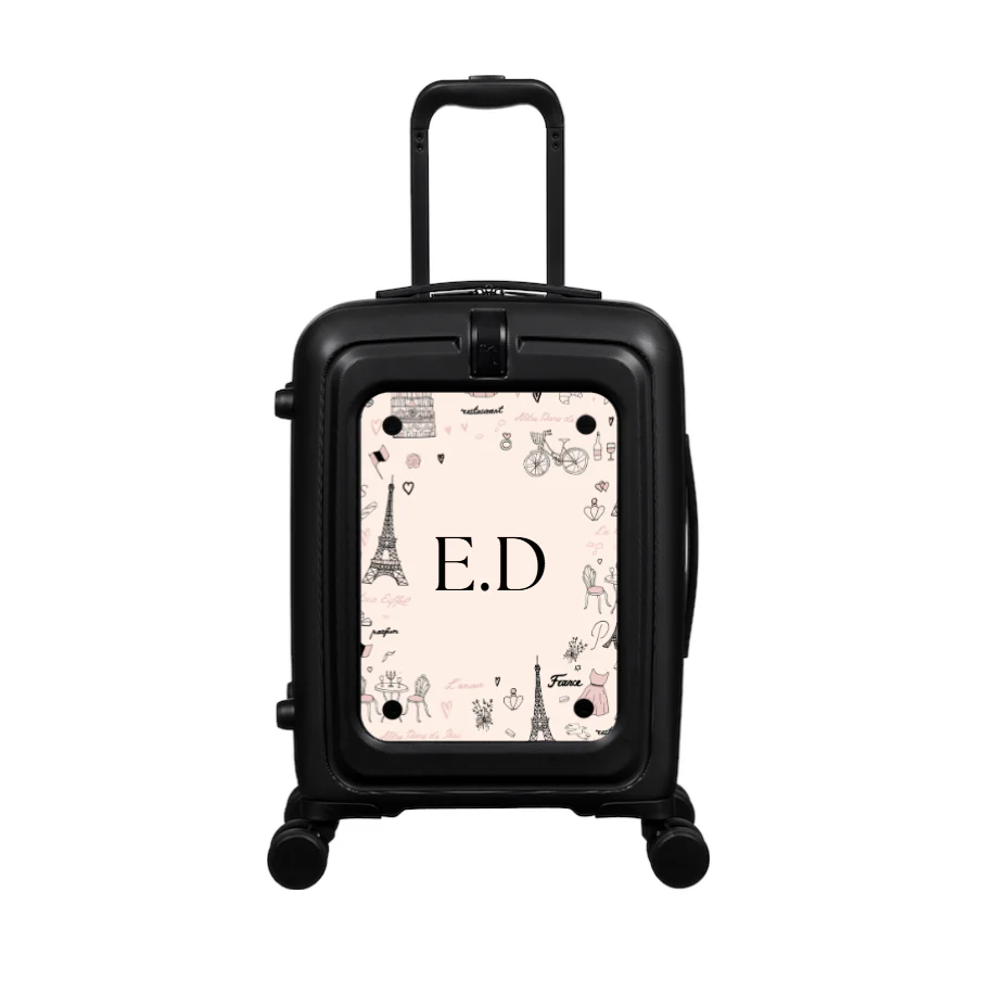 Modify - Suitcase with Personalised Panel (Paris Border - Initials) - Image 2