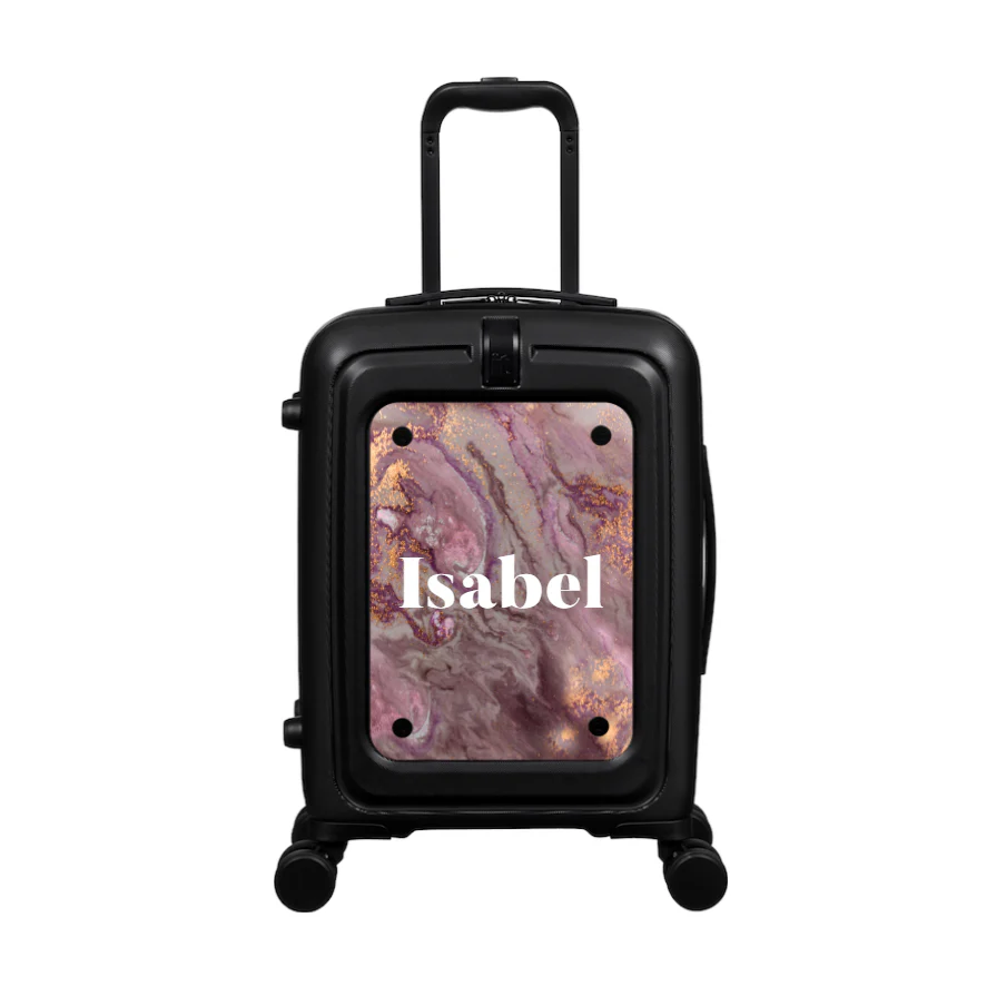 Modify - Suitcase with Personalised Panel (Rose Gold Marble - Name) - Image 2