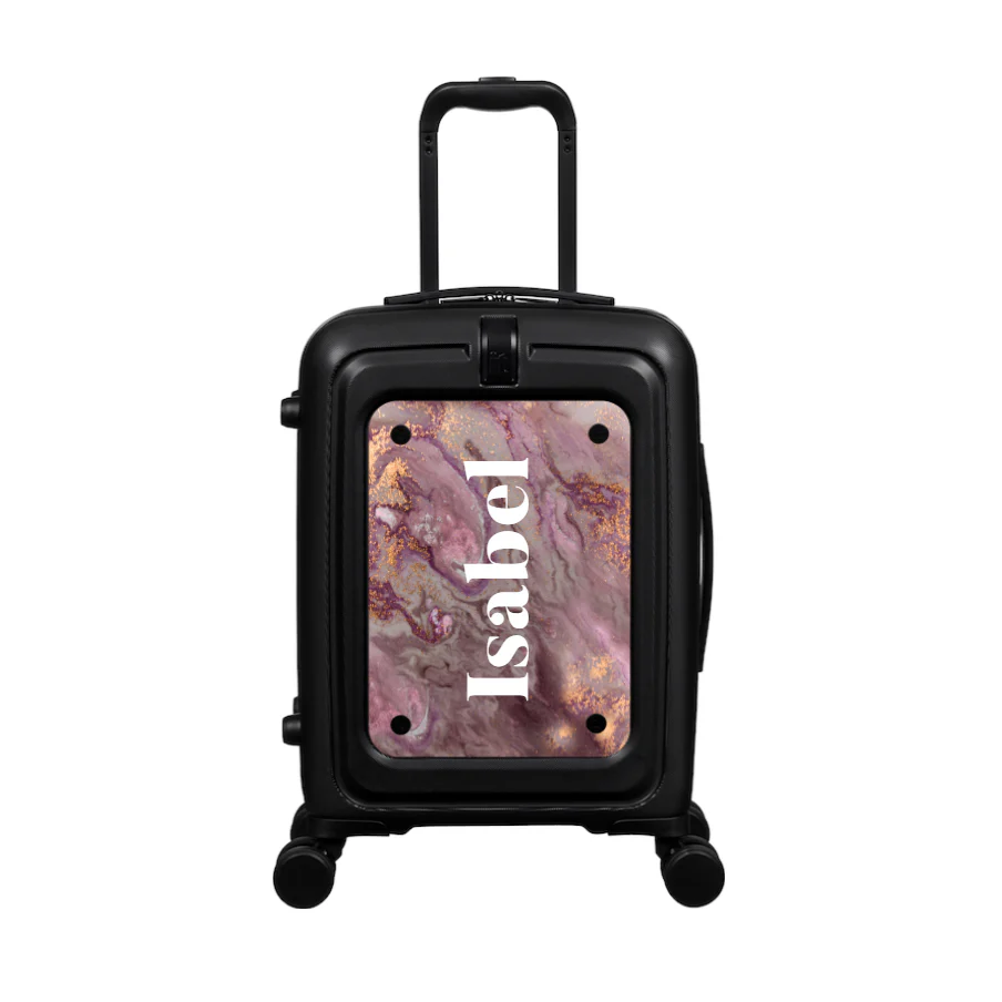 Modify - Suitcase with Personalised Panel (Rose Gold Marble - Side Name) - Image 2