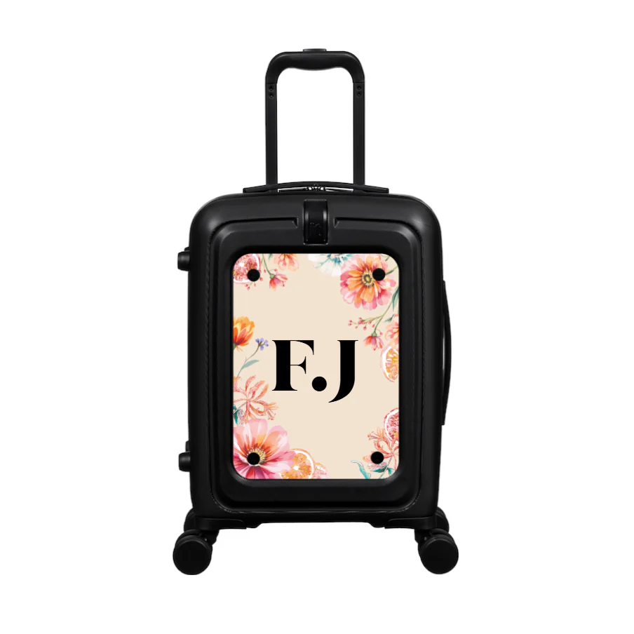 Modify - Suitcase with Personalised Panel (Summer Flowers - Initials) - Image 2
