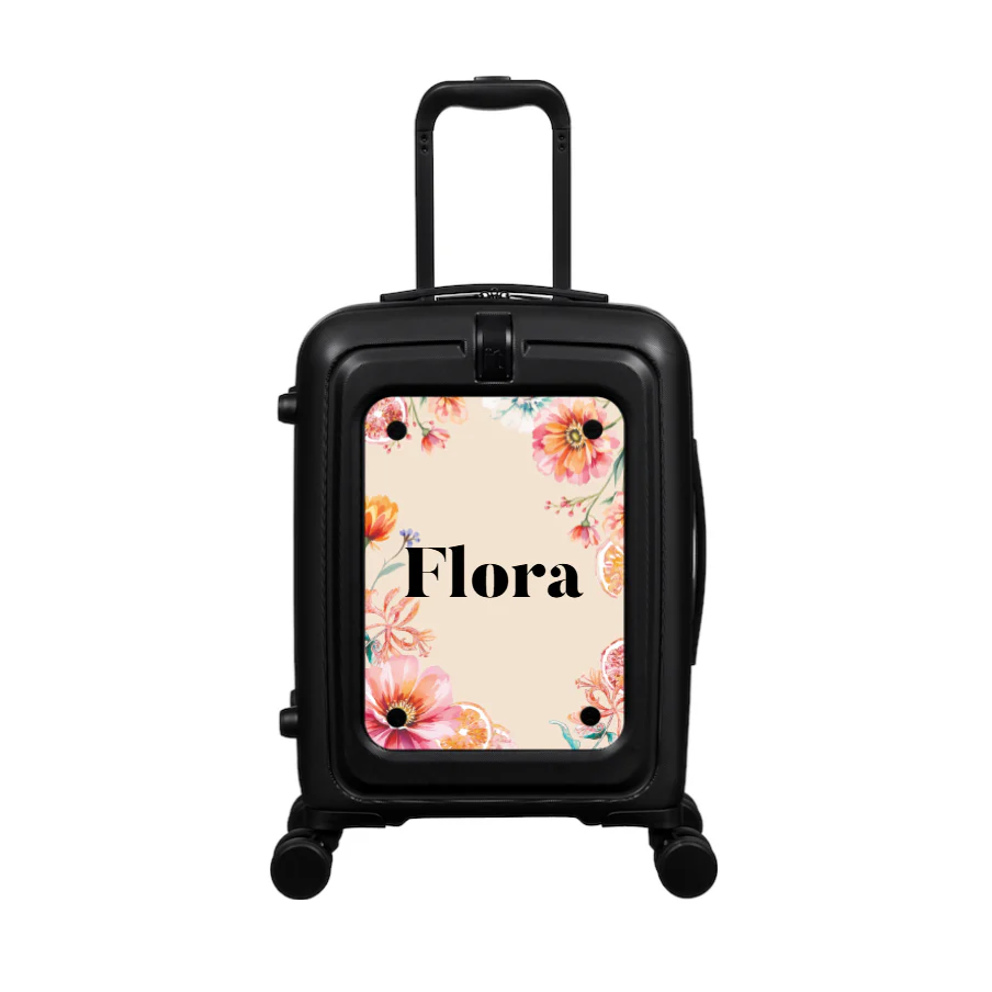 Modify - Suitcase with Personalised Panel (Summer Flowers - Name) - Image 2