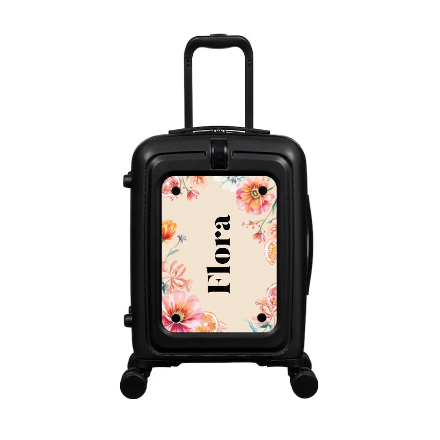 Modify - Suitcase with Personalised Panel (Summer Flowers - Side Name) - Image 2
