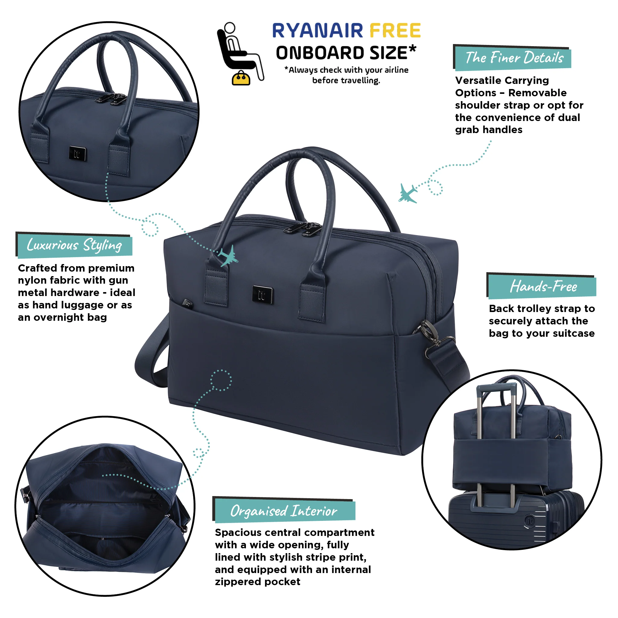 Outpaced - Small Holdall (Blueberry) - Image 11
