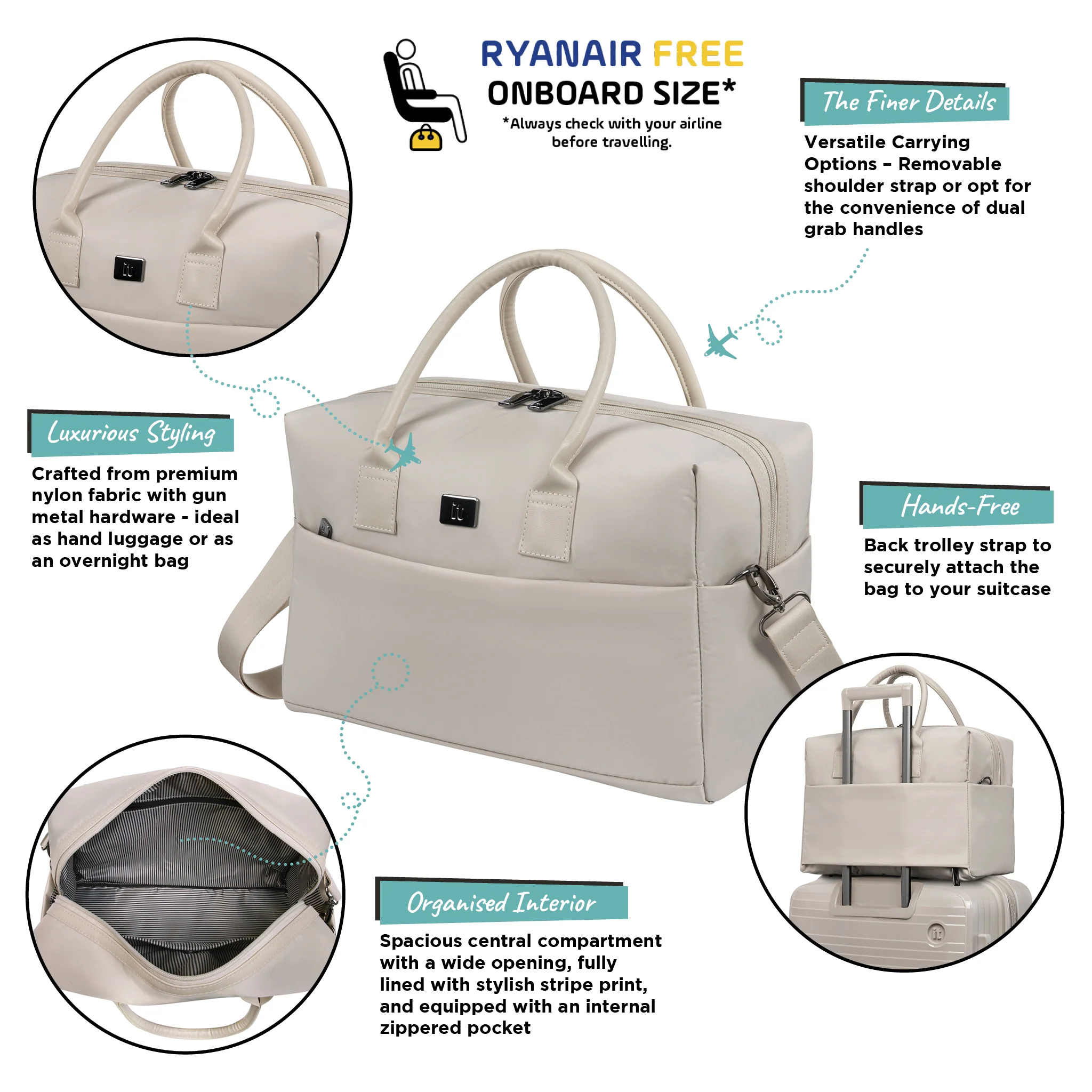 Outpaced - Small Holdall (Feather Gray) - Image 13