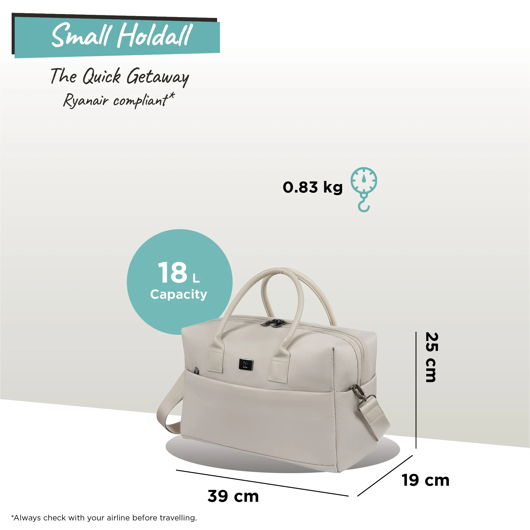 Outpaced - Small Holdall (Feather Gray) - Image 14