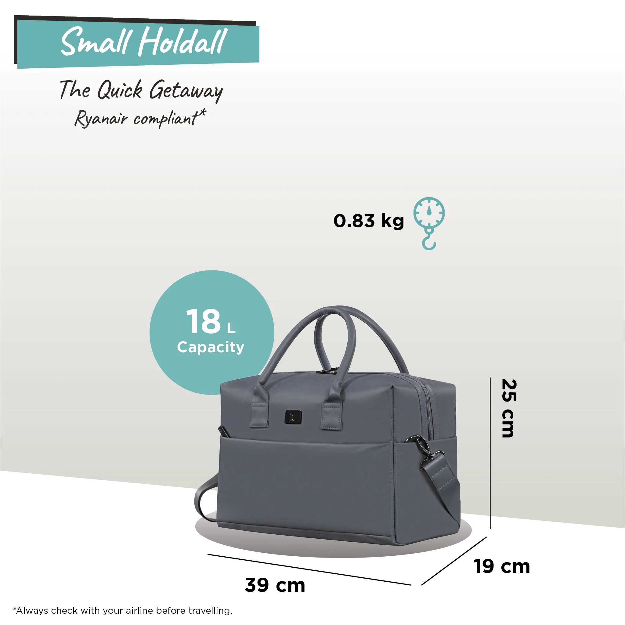 Outpaced - Small Holdall (Asphalt) - Image 12