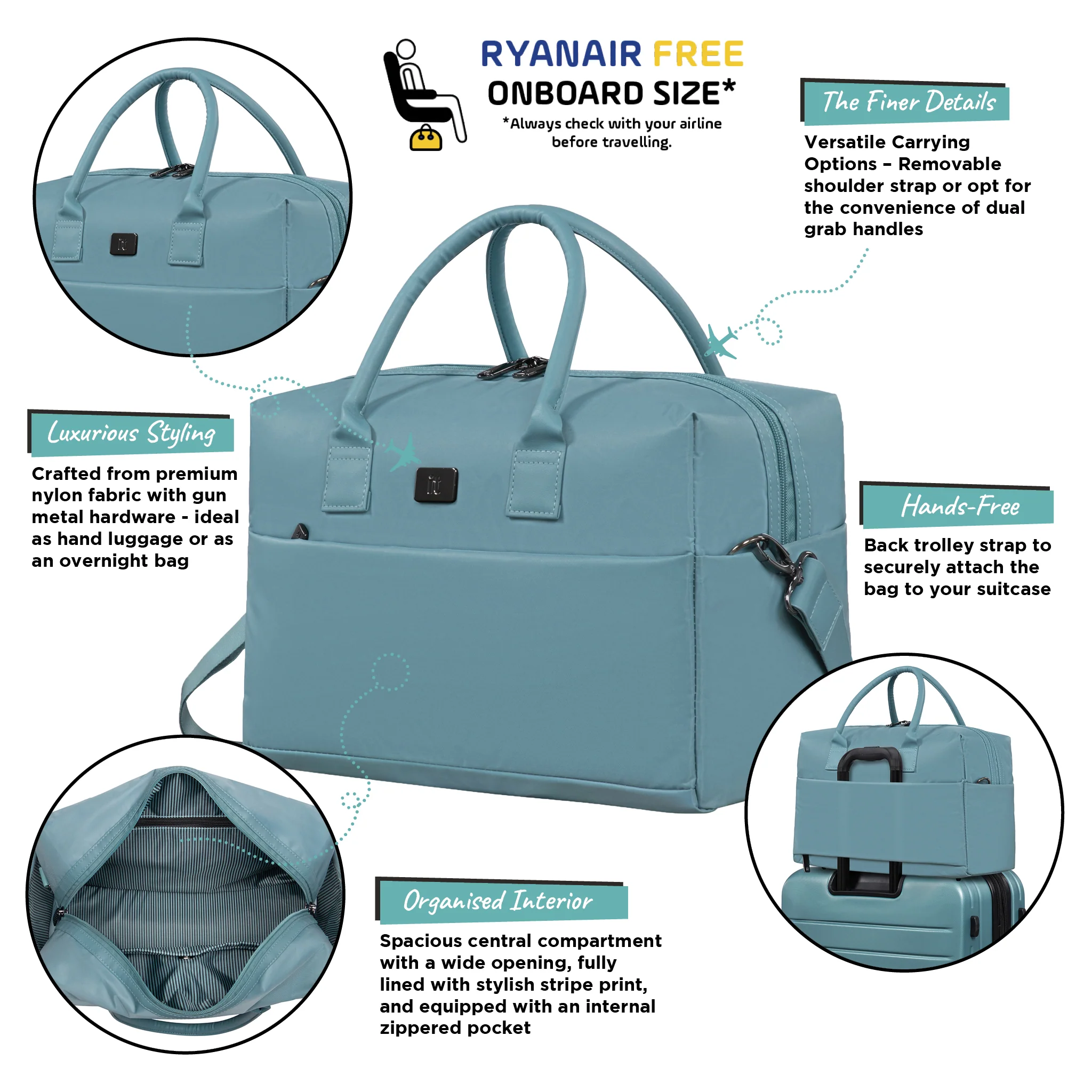 Outpaced - Small Holdall (Smoke Blue) - Image 11