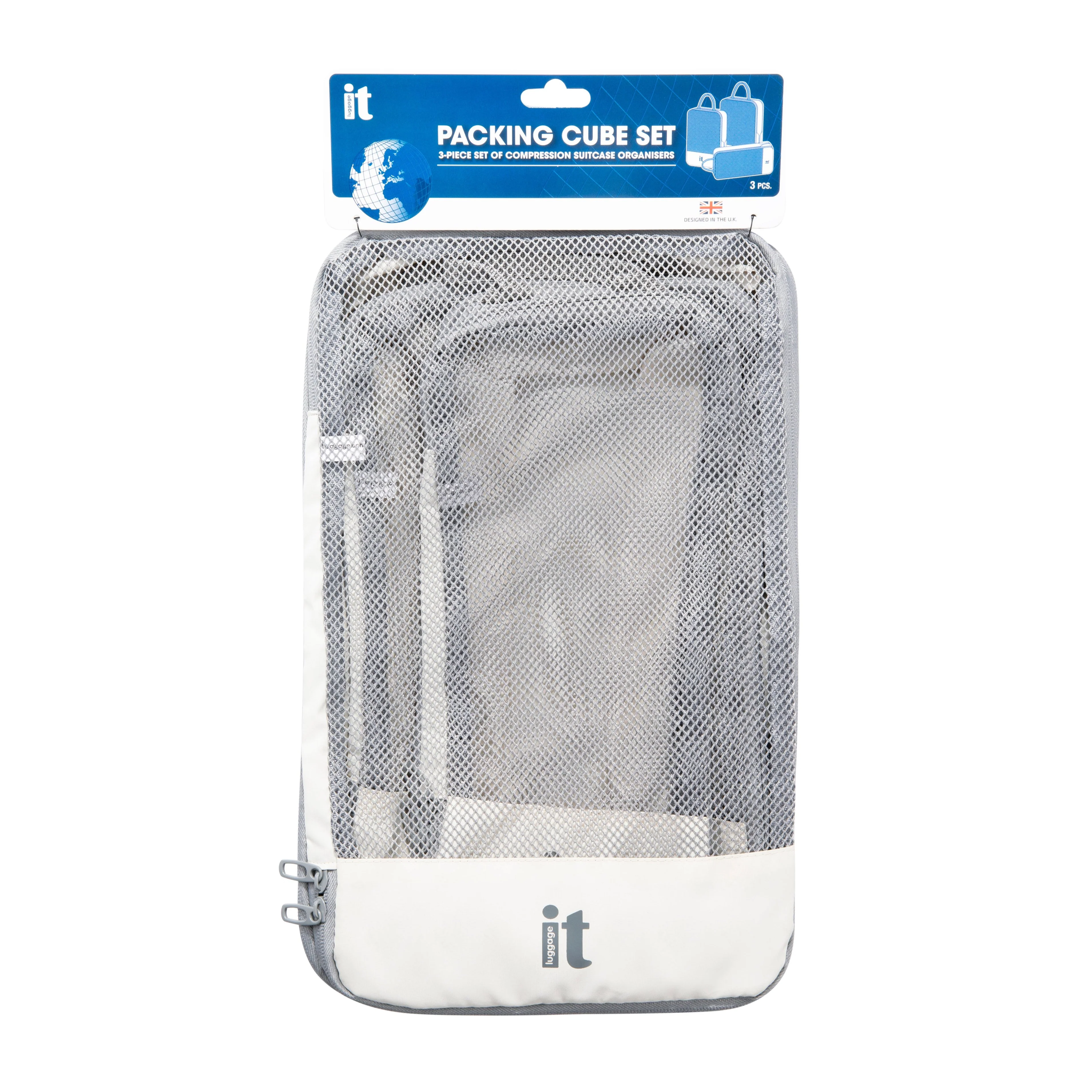 3pc Compression Travel Packing Cube Set (Pearled Ivory) - Image 3