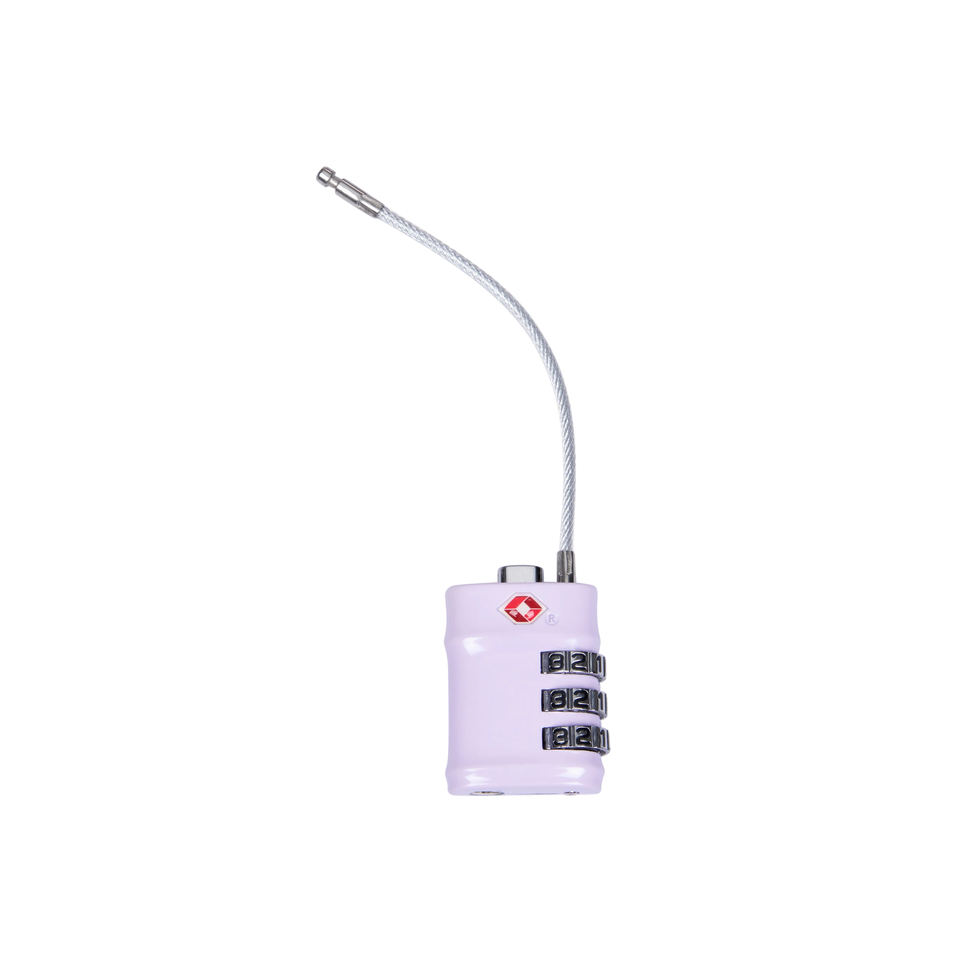 TSA Combination Lock with Steel Cable (Lavender Fog) - Image 4